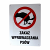 tabliczki zakaz wprowadzania psów